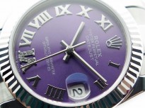 Datejust 31mm 278273 SS BP Best Edition Purple Roman Markers Dial on Oyster Bracelet