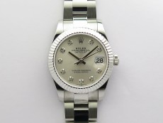Datejust 31mm 278273 SS BP Best Edition Silver Crystals Markers Dial on Oyster Bracelet