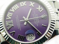 Datejust 31mm 278271 SS BP Best Edition Purple Roman Markers Dial on Jubilee Bracelet