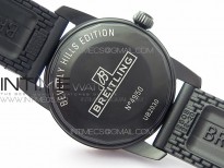 SuperOcean 42mm AB2010 DLC/RG B50 1:1 Best Edition Black Dial Black Ceramic Bezel on Black Rubber strap A2824