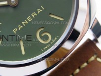 PAM911 T Last One For Paneristi Noob 1:1 Best Edition on Brown Leather Strap A6497 with Y-Incabloc V12