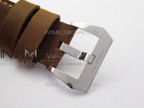PAM911 T Last One For Paneristi Noob 1:1 Best Edition on Brown Leather Strap A6497 with Y-Incabloc V12