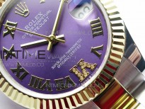 Datejust 31mm 278273 SS/YG BP Best Edition Purple Roman Markers Dial on SS/YG Oyster Bracelet