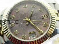 Datejust 31mm 278273 SS/YG BP Best Edition Brown MOP Diamond Markers Dial on SS/YG Jubilee Bracelet