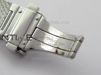 La d de dior satine SS Case 5055F 1:1 Best Edition  Pink MOP Dial on SS bracelet Swiss Quartz