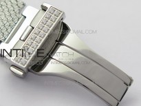 La d de dior statine SS/YG Case 5055F 1:1 Best Edition Tiger eye dial on SS bracelet Swiss Quartz