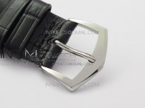 Calatrava 5298P-012 SS T Crystal Bezel ZF 1:1 Best Edition Black Dial on Black Leather Strap A324CS