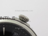 Calatrava 5153G SS ZF 1:1 Best Edition Black textured dial on Black Leather Strap A324CS