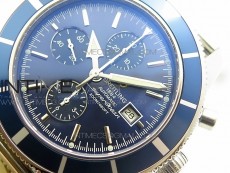 SuperOcean A13312 44mm Blue Bezel Blue Dial on SS Bracelet A7750