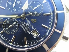 SuperOcean A13312 44mm Blue Bezel Blue Dial on SS Bracelet A7750