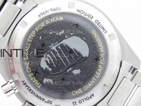 Speedmaster 50th Anniversary SS OMF Best Edition Blue Dial on SS Bracelet Manual Winding Chrono Movement
