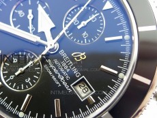 SuperOcean A13312 44mm Black Bezel Black Dial on SS Bracelet A7750