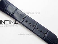 Ladies' De Ville Trésor Diamond OXF 1:1 Best Edition Dark Blue Dial On Swiss Quartz Blue Leather strap.