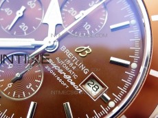 SuperOcean A13312 44mm Brown Bezel Brown Dial on SS Bracelet A7750