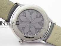 Ladies' De Ville Trésor Diamond Brown Fabric Watch OXF 1:1 Best Edition Swiss Quartz