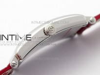 Long Island Ladies SS ZF 1:1 Best Edition on Red Leather Strap Ronda Quartz