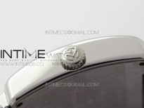 Master Square SS Ladies ZF 1:1 Best Edition White Colorful Arabic Dial on Red Leather Strap Ronda Quartz
