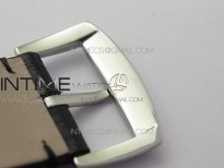 Master Square SS Ladies ZF 1:1 Best Edition White Colorful Arabic Dial on Black Leather Strap Ronda Quartz