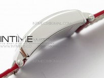 Master Square SS Ladies ZF 1:1 Best Edition White Roman Dial on Red Leather Strap Ronda Quartz