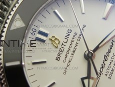 SuperOcean 42mm AB2010 SS GF 1:1 Best Edition White Dial Black Ceramic Bezel on SS Bracelet Miyota 9015