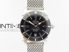 SuperOcean 42mm AB2010 SS GF 1:1 Best Edition Black Dial Black Ceramic Bezel on SS Bracelet Miyota 9015