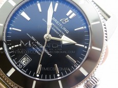 SuperOcean 42mm AB2010 SS GF 1:1 Best Edition Black Dial Black Ceramic Bezel on SS Bracelet Miyota 9015