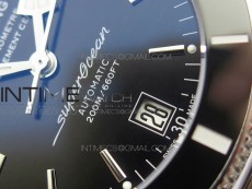 SuperOcean 42mm AB2010 SS GF 1:1 Best Edition Black Dial Black Ceramic Bezel on SS Bracelet Miyota 9015