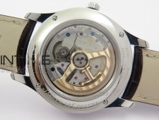 Master Calendar Moonphase SS OMF 1:1 Best Edition Gray Dial on Brown Leather Strap A866/1