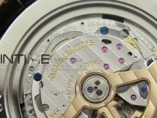 Master Calendar Moonphase SS OMF 1:1 Best Edition Gray Dial on Brown Leather Strap A866/1
