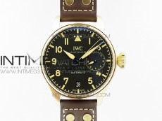 Big Pilot IW501005 Bronzo ZF 1:1 Best Edition Brown Dial Blue Numbers on Brown Leather Strap A52110