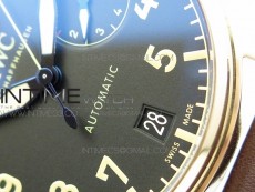 Big Pilot IW501005 Bronzo ZF 1:1 Best Edition Brown Dial Blue Numbers on Brown Leather Strap A52110