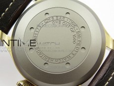 Big Pilot IW501005 Bronzo ZF 1:1 Best Edition Brown Dial Blue Numbers on Brown Leather Strap A52110