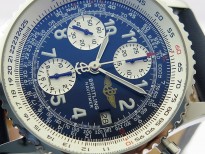 Navitimer 41mm SS B50 Best Edition SS Blue Dial Numeral Markers on Blue Leather Strap A7750