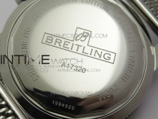 Super Ocean Heritage 46mm SS Blue Bezel Blue Dial on SS Mesh Bracelet A2824
