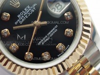 Datejust 31mm 279173 SS/RG BP Best Edition Black Crystal Markers Dial on SS/RG Jubilee Bracelet ETA2671