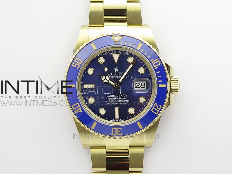 Submariner 41mm 126618 LB YG BP Best Edition Blue Dial on YG Bracelet