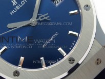 Classic Fusion 42mm SS WWF 1:1 Best Edition Blue Dial On Blue Gummy Strap Asian HB1112