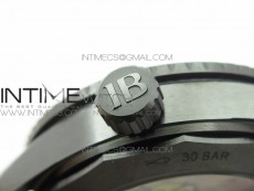 Fifty Fathoms Bathyscaphe Black Ceramic GF 1:1 Best Edition Black Dial on Black Sail-Canvas Strap A1315 (Free Rubber Strap)