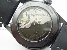 Fifty Fathoms Bathyscaphe Black Ceramic GF 1:1 Best Edition Black Dial on Black Sail-Canvas Strap A1315 (Free Rubber Strap)