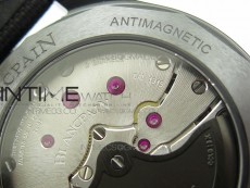 Fifty Fathoms Bathyscaphe Black Ceramic GF 1:1 Best Edition Black Dial on Black Sail-Canvas Strap A1315 (Free Rubber Strap)