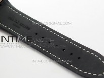 Vanguard V45 Chrono Brushed RG ABF Best Edition Black Dial on Black Gummy Strap A7750