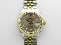 Datejust 28mm 279173 SS/YG BP Best Edition Silver Crystals Markers Dial on SS/YG Jubilee Bracelet ETA2671