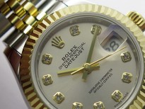 Datejust 28mm 279173 SS/YG BP Best Edition Silver Crystals Markers Dial on SS/YG Jubilee Bracelet ETA2671
