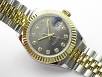 Datejust 28mm 279173 SS/YG BP Best Edition Gray Crystals Markers Dial on SS/YG Jubilee Bracelet ETA2671