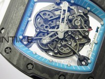 RM055 Real NTPT ZF 1:1 Best Edition Skeleton Dial on White Rubber Strap SEIKO Movement
