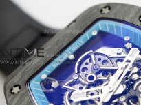 RM055 Real NTPT ZF 1:1 Best Edition Skeleton Dial on Black Rubber Strap SEIKO Movement