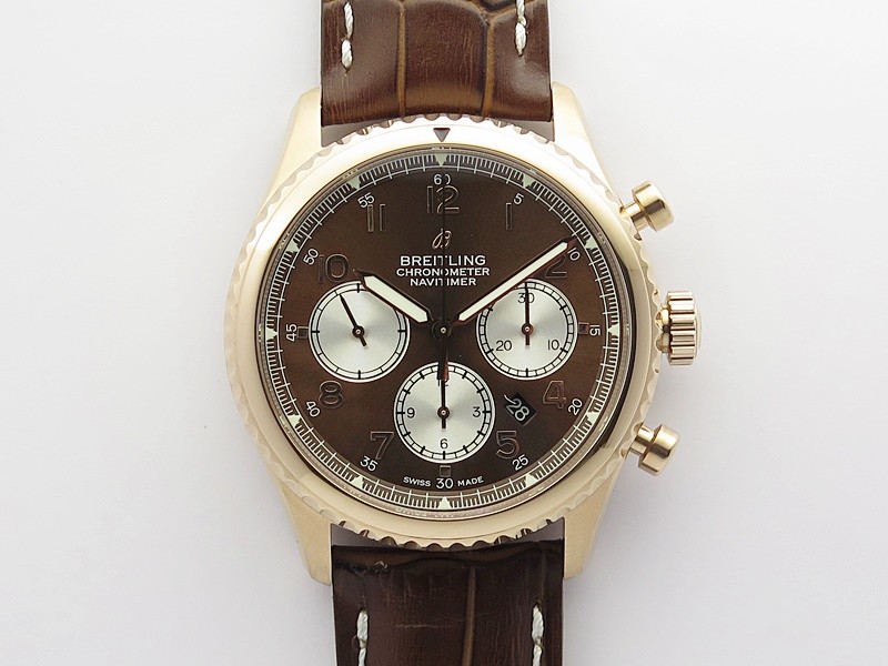 Navitimer 8 RG B12 Best Edition Brown dial On Brown Leather Strap A7750