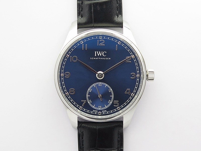 Portuguese IW358304 ZF 1:1 Best Edition SS Blue Dial on Black Leather Strap A82200