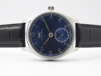 Portuguese IW358304 ZF 1:1 Best Edition SS Blue Dial on Black Leather Strap A82200