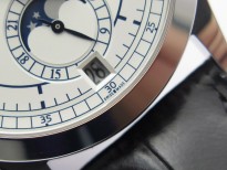 Annual Calendar Complications 5396 SS GRF Best Edition White Dial Blue Markers on Black leather strap A324
